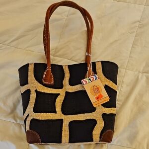 Stylish Giraffe Rattan Tote Bag